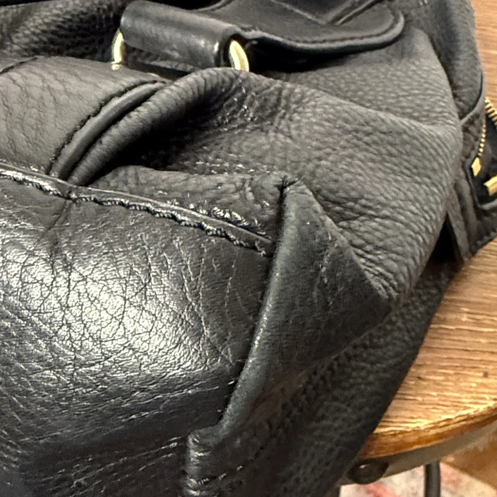 Michael Kors Astor Hobo Black Leather Shoulder Bag